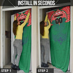 Personalized New Zealand Warriors Door Cover Polynesian Tribal Pattern Style