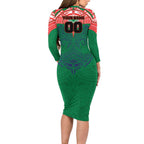 Personalized New Zealand Warriors Family Matching Long Sleeve Bodycon Dress and Hawaiian Shirt Polynesian Tribal Pattern Style