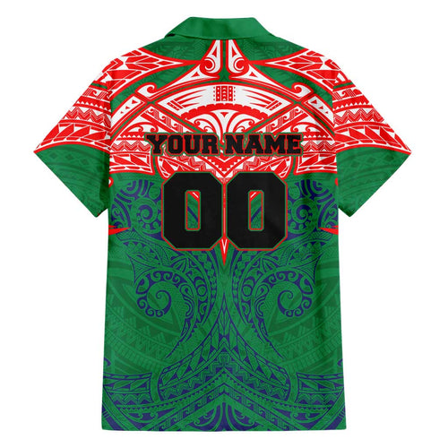 Personalized New Zealand Warriors Family Matching Mermaid Dress and Hawaiian Shirt Polynesian Tribal Pattern Style