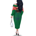 Personalized New Zealand Warriors Family Matching Off The Shoulder Long Sleeve Dress and Hawaiian Shirt Polynesian Tribal Pattern Style