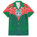 Personalized New Zealand Warriors Family Matching Off Shoulder Maxi Dress and Hawaiian Shirt Polynesian Tribal Pattern Style