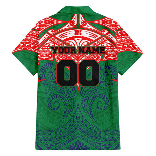 Personalized New Zealand Warriors Family Matching Off Shoulder Maxi Dress and Hawaiian Shirt Polynesian Tribal Pattern Style