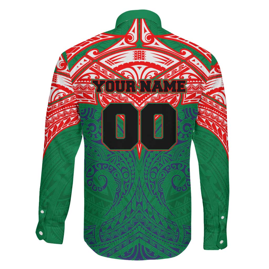 Personalized New Zealand Warriors Family Matching Off Shoulder Maxi Dress and Hawaiian Shirt Polynesian Tribal Pattern Style