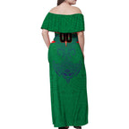 Personalized New Zealand Warriors Family Matching Off Shoulder Maxi Dress and Hawaiian Shirt Polynesian Tribal Pattern Style