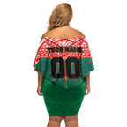 Personalized New Zealand Warriors Family Matching Off Shoulder Short Dress and Hawaiian Shirt Polynesian Tribal Pattern Style