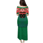 Personalized New Zealand Warriors Family Matching Puletasi and Hawaiian Shirt Polynesian Tribal Pattern Style