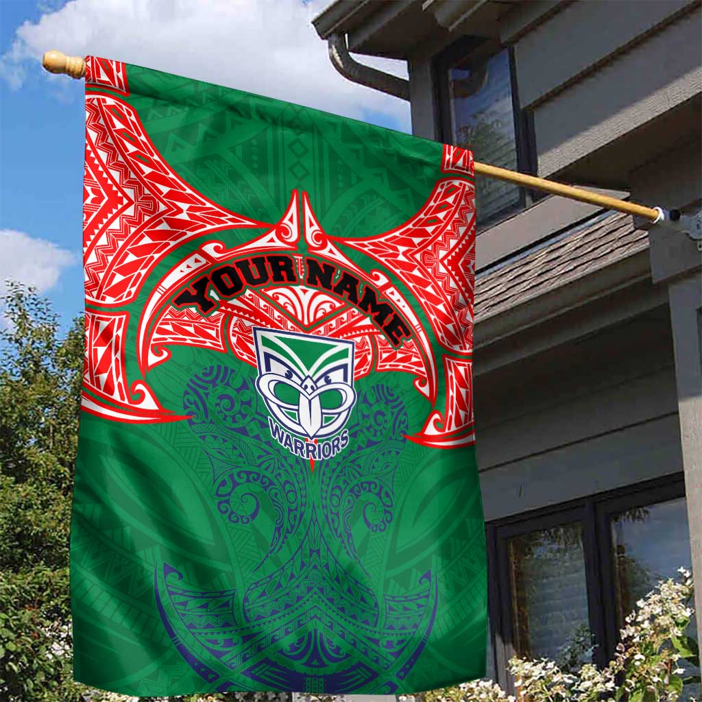 Personalized New Zealand Warriors Garden Flag Polynesian Tribal Pattern Style