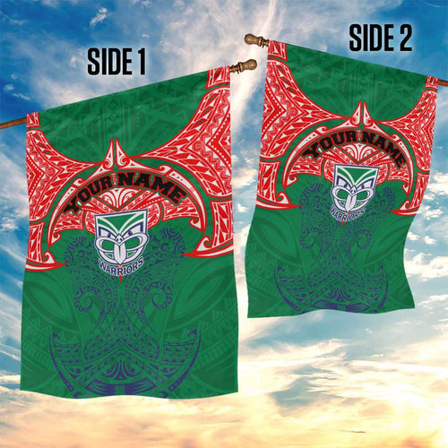 Personalized New Zealand Warriors Garden Flag Polynesian Tribal Pattern Style