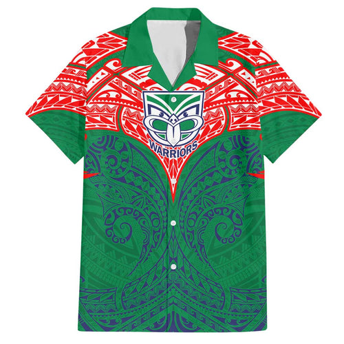 Personalized New Zealand Warriors Hawaiian Shirt Polynesian Tribal Pattern Style