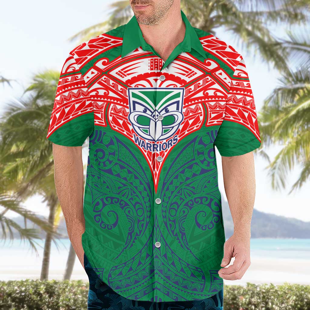 Personalized New Zealand Warriors Hawaiian Shirt Polynesian Tribal Pattern Style