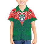 Personalized New Zealand Warriors Hawaiian Shirt Polynesian Tribal Pattern Style