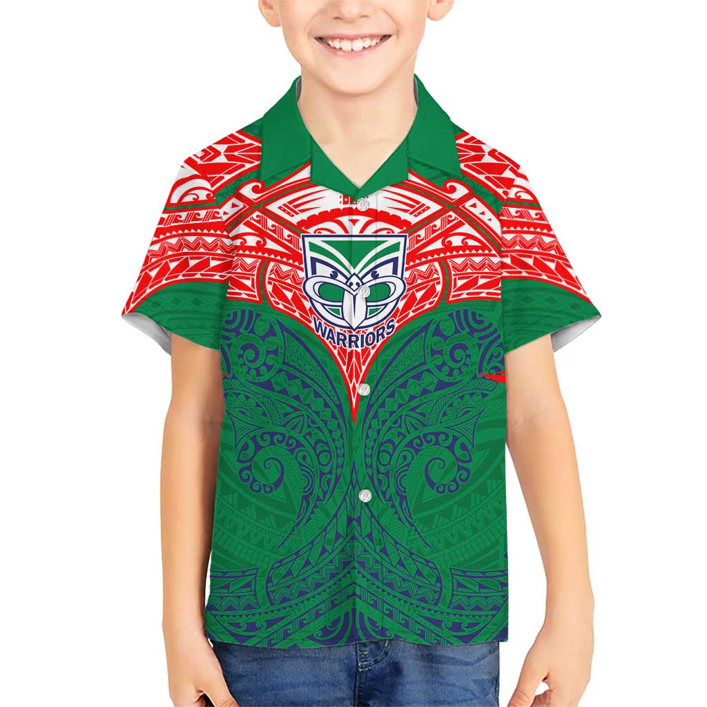Personalized New Zealand Warriors Hawaiian Shirt Polynesian Tribal Pattern Style