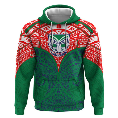 Personalized New Zealand Warriors Hoodie Polynesian Tribal Pattern Style