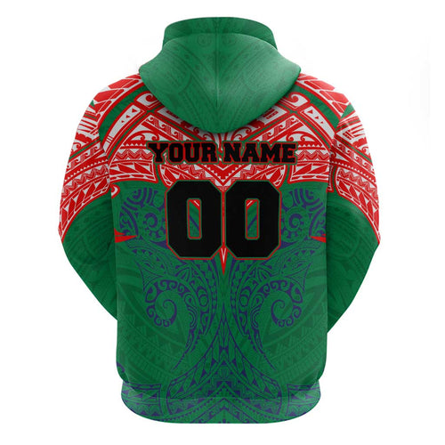 Personalized New Zealand Warriors Hoodie Polynesian Tribal Pattern Style