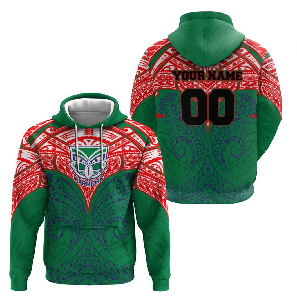 Personalized New Zealand Warriors Hoodie Polynesian Tribal Pattern Style