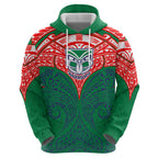 Personalized New Zealand Warriors Hoodie Polynesian Tribal Pattern Style