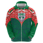 Personalized New Zealand Warriors Hoodie Polynesian Tribal Pattern Style