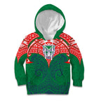Personalized New Zealand Warriors Kid Hoodie Polynesian Tribal Pattern Style