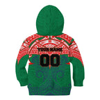 Personalized New Zealand Warriors Kid Hoodie Polynesian Tribal Pattern Style