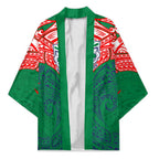 Personalized New Zealand Warriors Kimono Polynesian Tribal Pattern Style