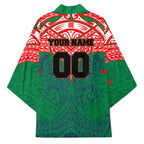 Personalized New Zealand Warriors Kimono Polynesian Tribal Pattern Style