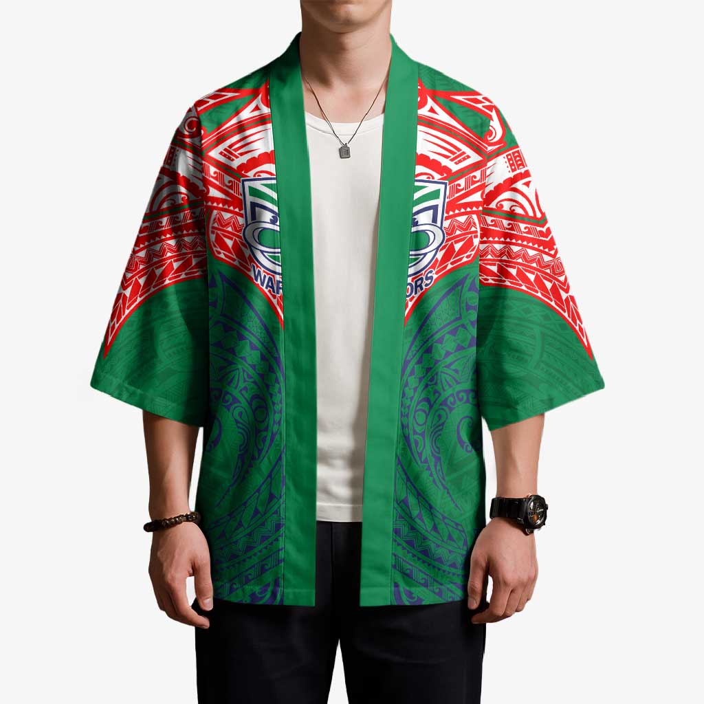 Personalized New Zealand Warriors Kimono Polynesian Tribal Pattern Style