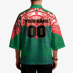 Personalized New Zealand Warriors Kimono Polynesian Tribal Pattern Style