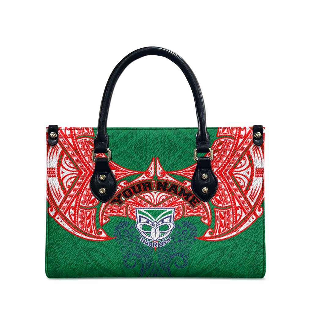 Personalized New Zealand Warriors Leather Bag Polynesian Tribal Pattern Style