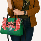 Personalized New Zealand Warriors Leather Bag Polynesian Tribal Pattern Style