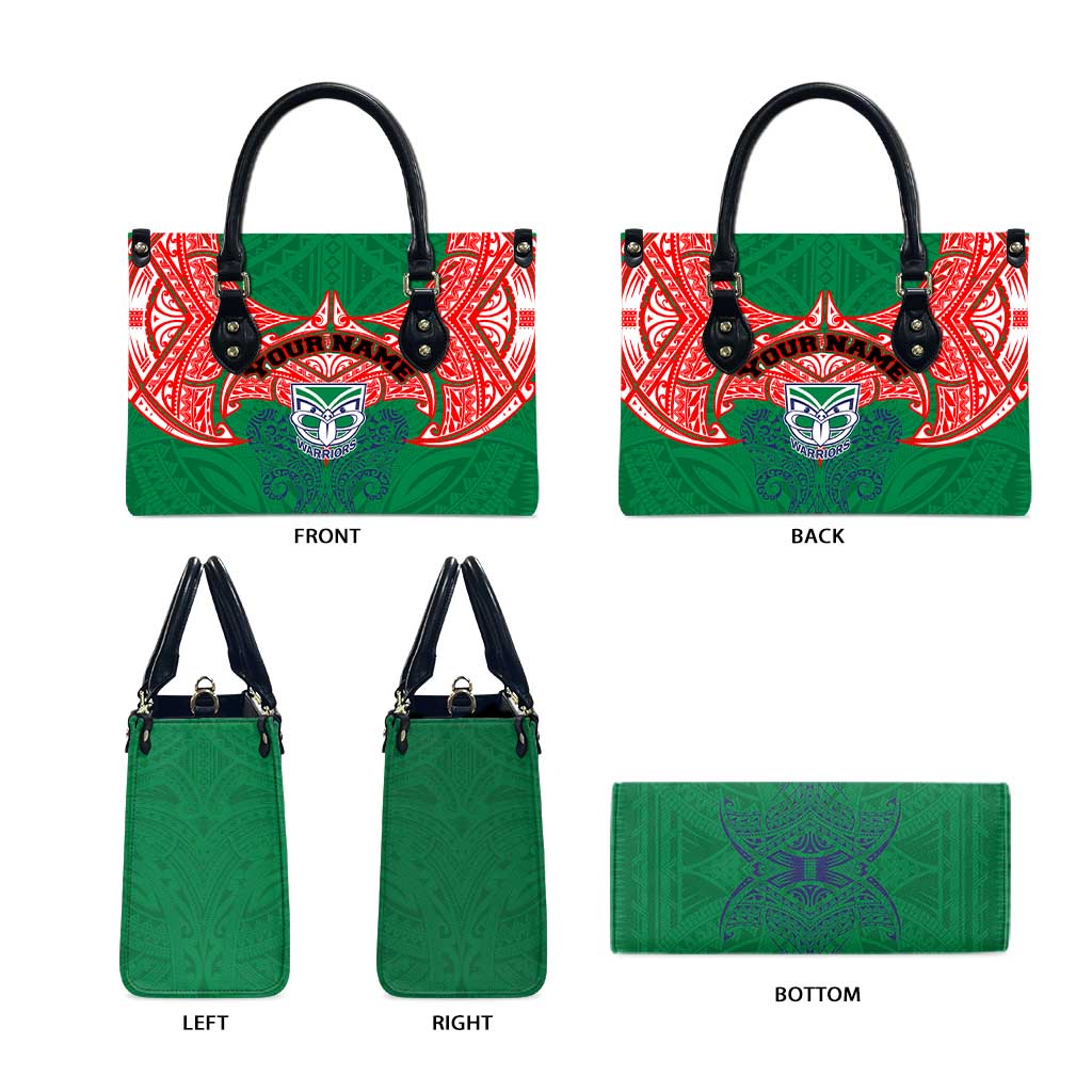 Personalized New Zealand Warriors Leather Bag Polynesian Tribal Pattern Style
