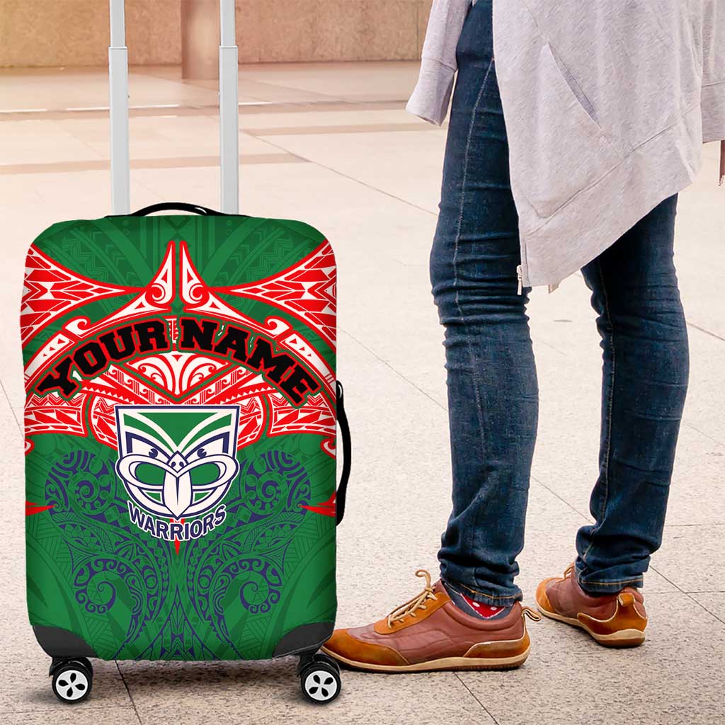 Personalized New Zealand Warriors Luggage Cover Polynesian Tribal Pattern Style