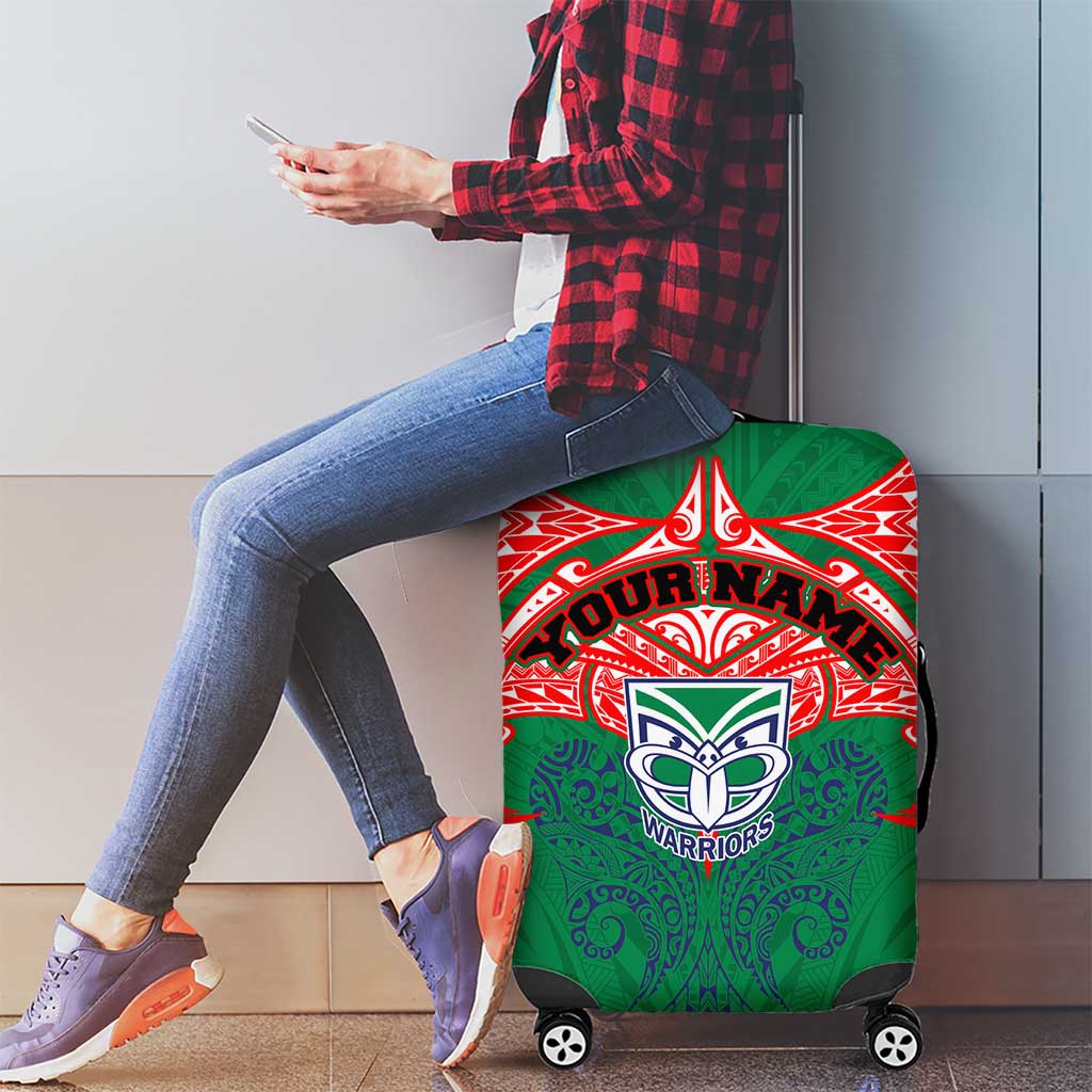 Personalized New Zealand Warriors Luggage Cover Polynesian Tribal Pattern Style