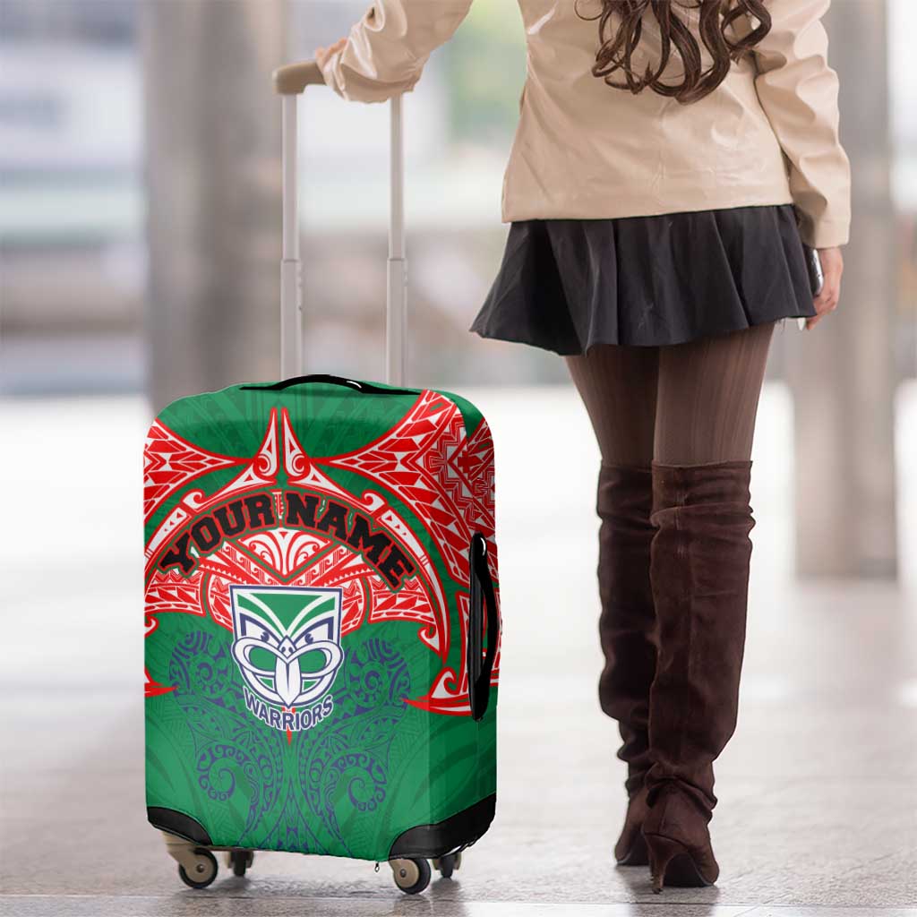 Personalized New Zealand Warriors Luggage Cover Polynesian Tribal Pattern Style