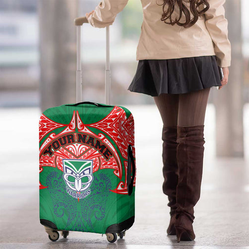 Personalized New Zealand Warriors Luggage Cover Polynesian Tribal Pattern Style