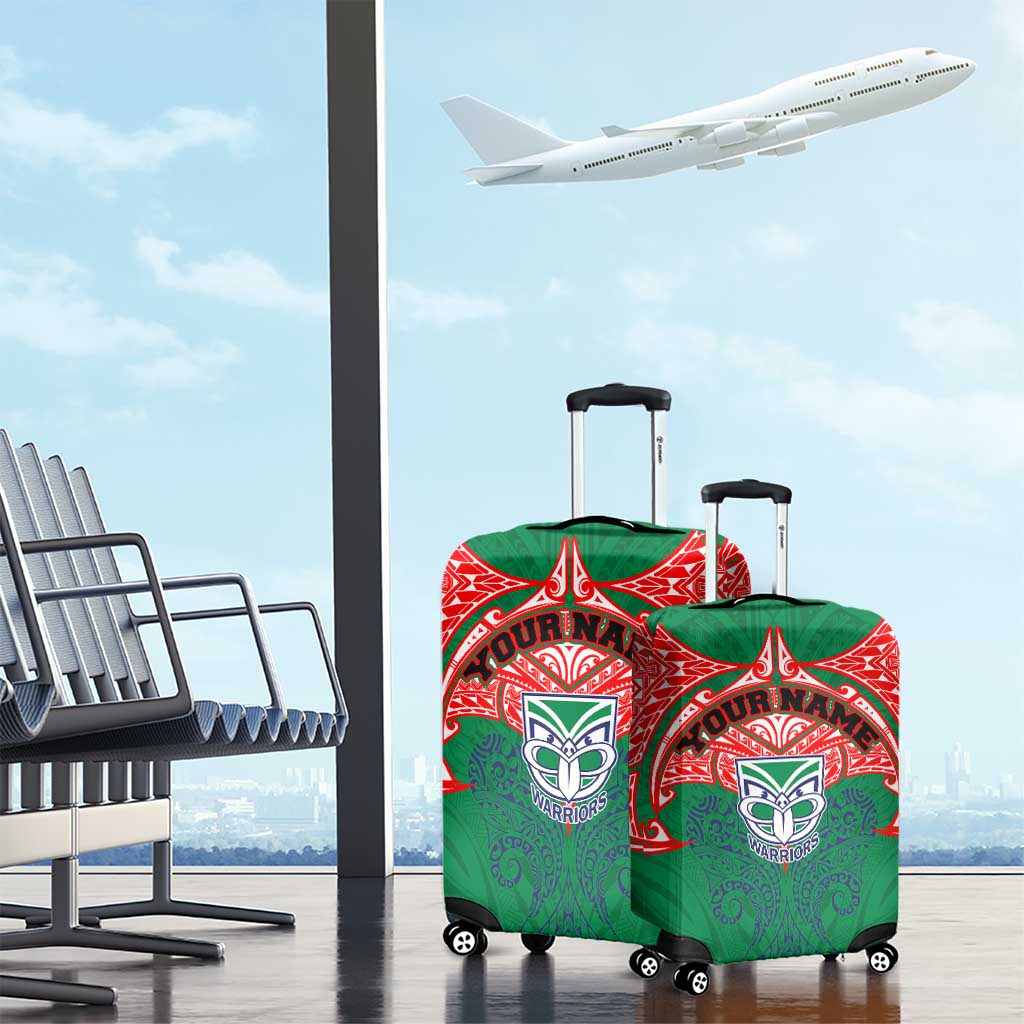 Personalized New Zealand Warriors Luggage Cover Polynesian Tribal Pattern Style