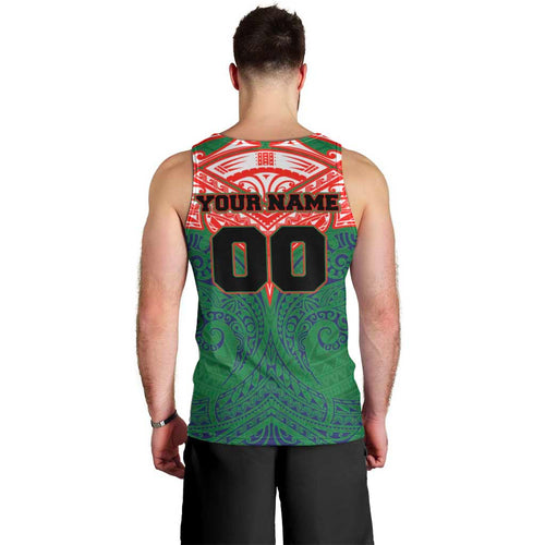 Personalized New Zealand Warriors Men Tank Top Polynesian Tribal Pattern Style