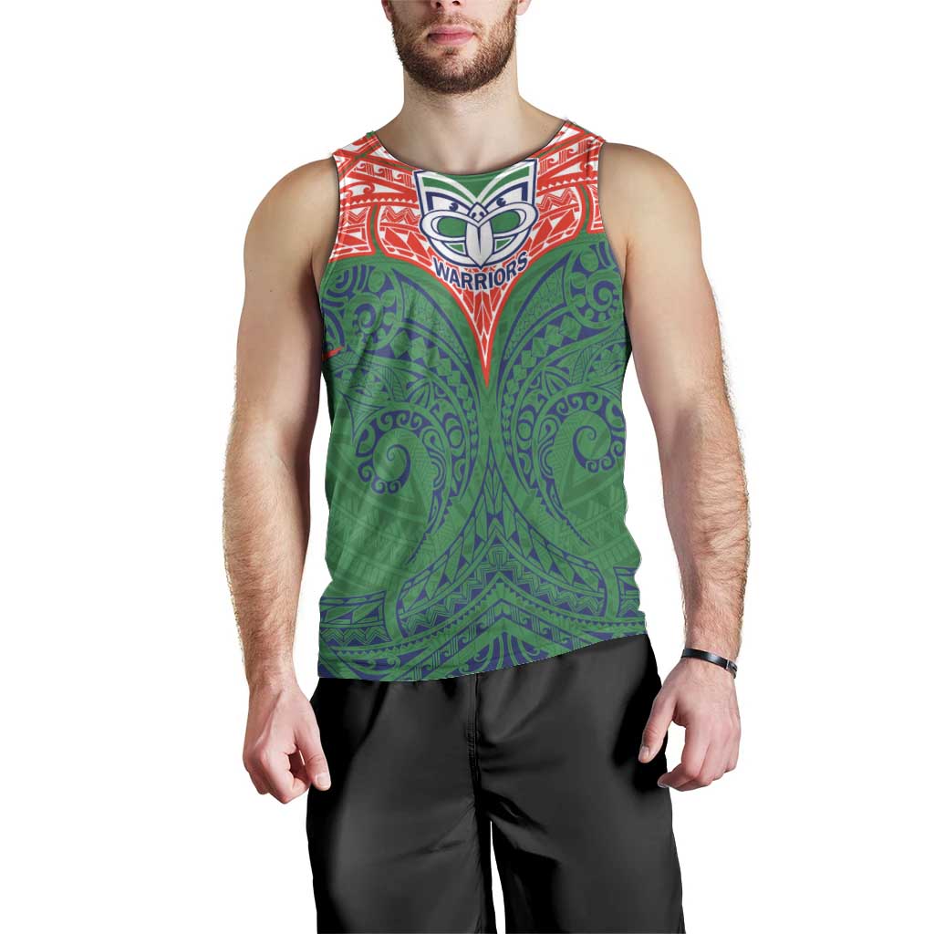 Personalized New Zealand Warriors Men Tank Top Polynesian Tribal Pattern Style