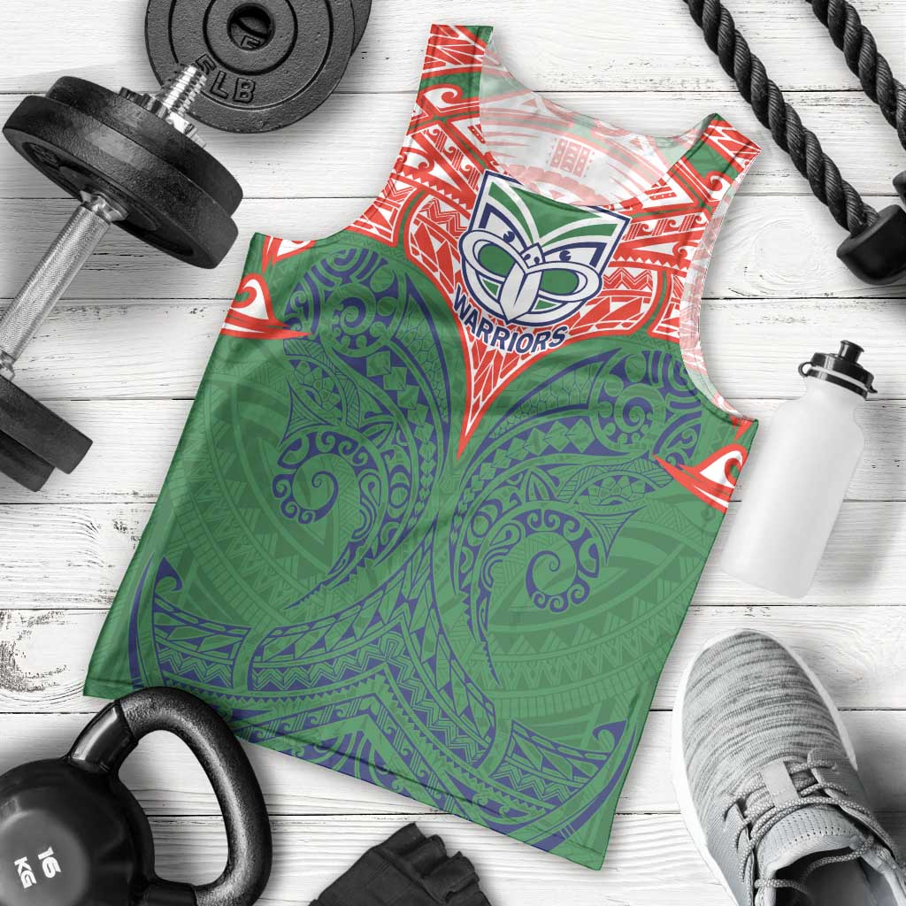 Personalized New Zealand Warriors Men Tank Top Polynesian Tribal Pattern Style