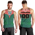 Personalized New Zealand Warriors Men Tank Top Polynesian Tribal Pattern Style