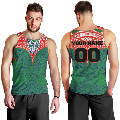 Personalized New Zealand Warriors Men Tank Top Polynesian Tribal Pattern Style