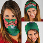 Personalized New Zealand Warriors Neck Gaiter Polynesian Tribal Pattern Style
