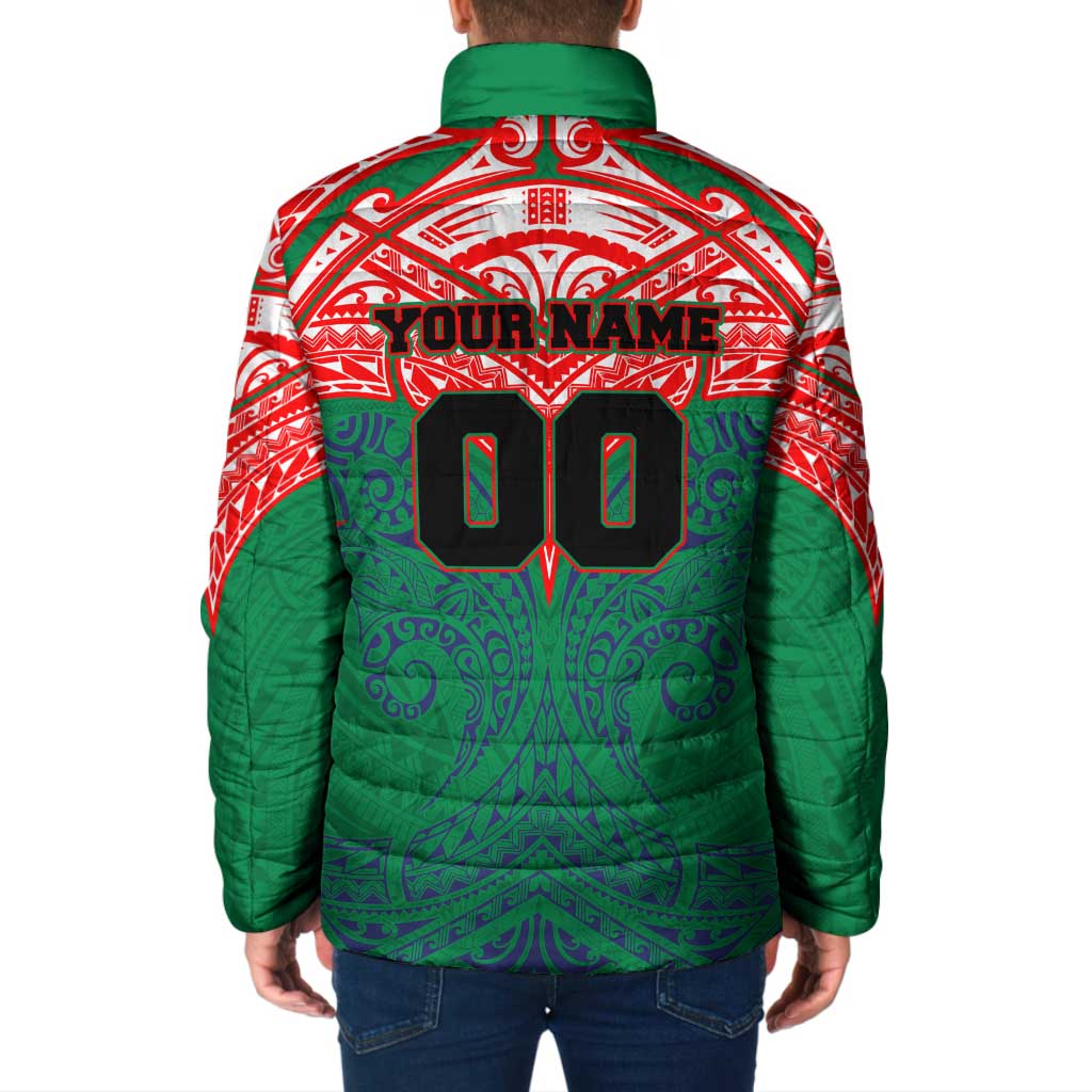 Personalized New Zealand Warriors Padded Jacket Polynesian Tribal Pattern Style