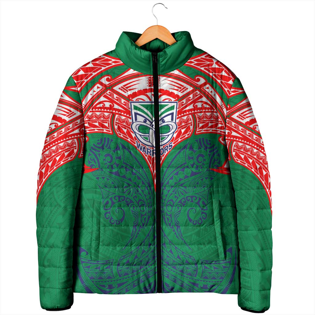Personalized New Zealand Warriors Padded Jacket Polynesian Tribal Pattern Style