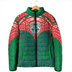 Personalized New Zealand Warriors Padded Jacket Polynesian Tribal Pattern Style