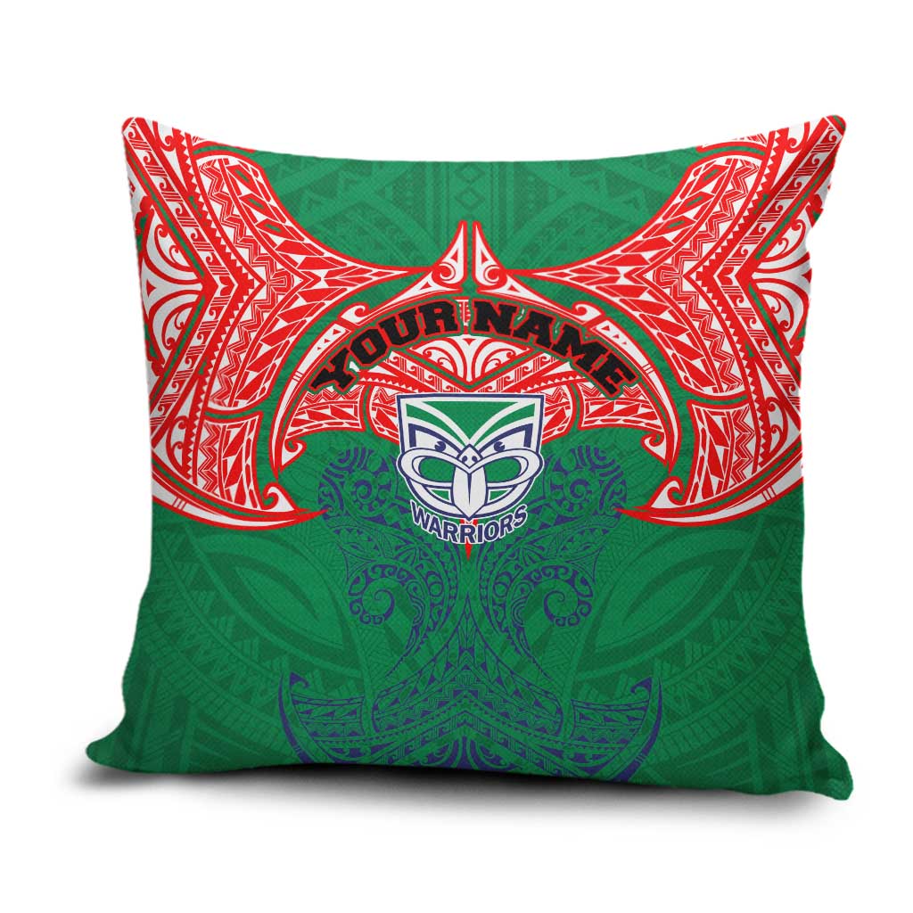 Personalized New Zealand Warriors Pillow Cover Polynesian Tribal Pattern Style