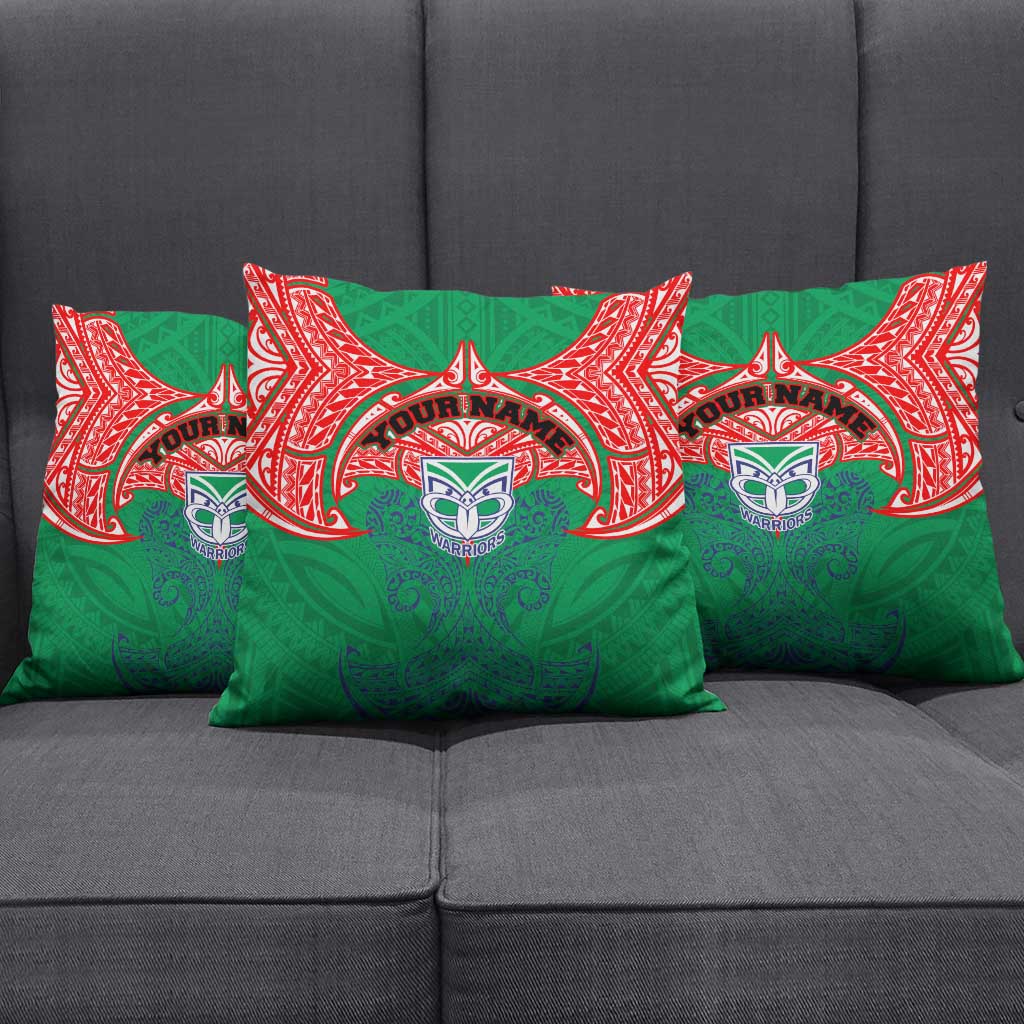 Personalized New Zealand Warriors Pillow Cover Polynesian Tribal Pattern Style