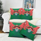 Personalized New Zealand Warriors Pillow Cover Polynesian Tribal Pattern Style