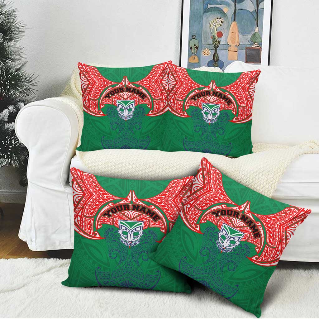 Personalized New Zealand Warriors Pillow Cover Polynesian Tribal Pattern Style