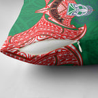 Personalized New Zealand Warriors Pillow Cover Polynesian Tribal Pattern Style