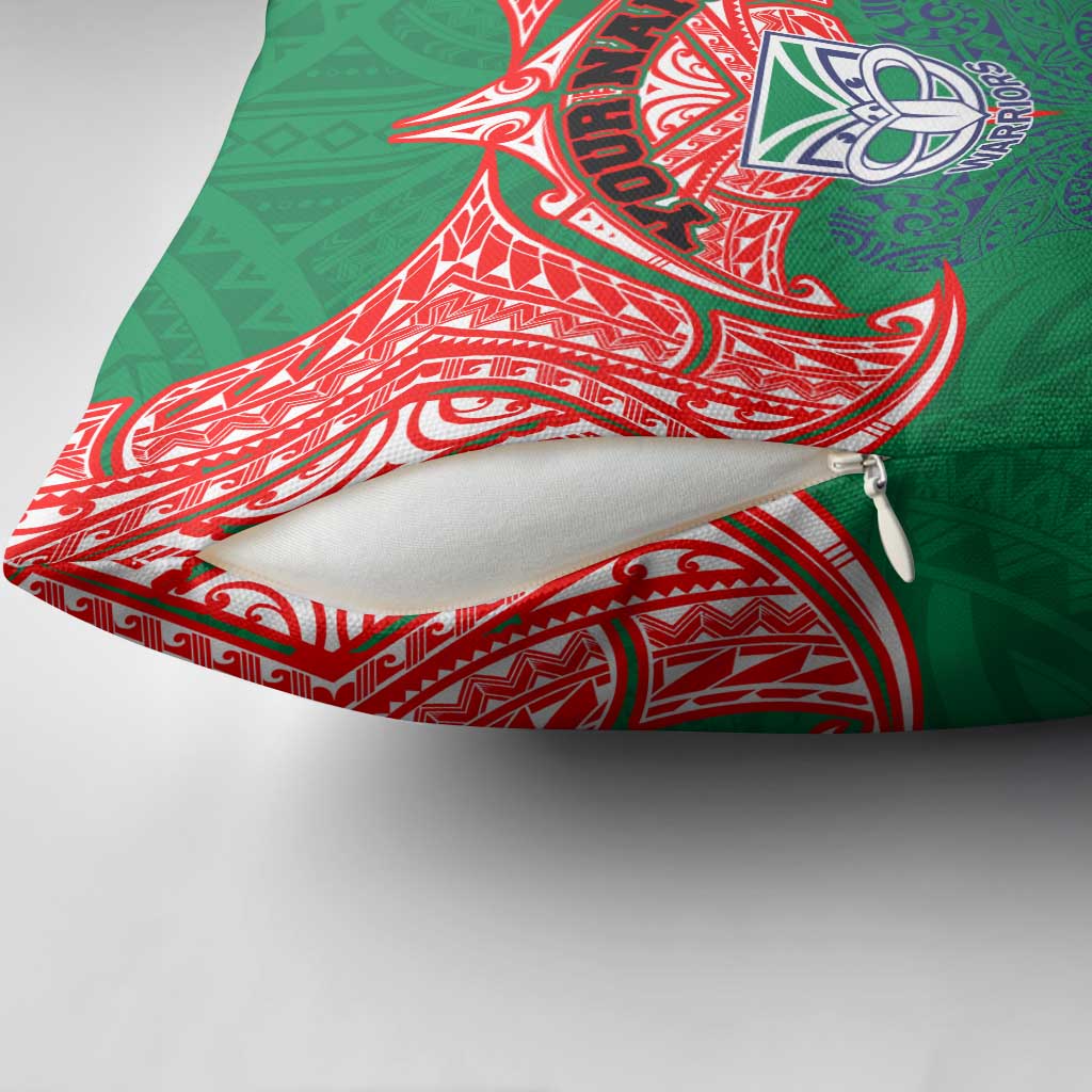 Personalized New Zealand Warriors Pillow Cover Polynesian Tribal Pattern Style